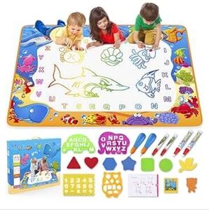 Water doodle mat ocean new